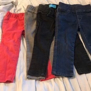 Girls 2T jeans various brands, 4 pairs
